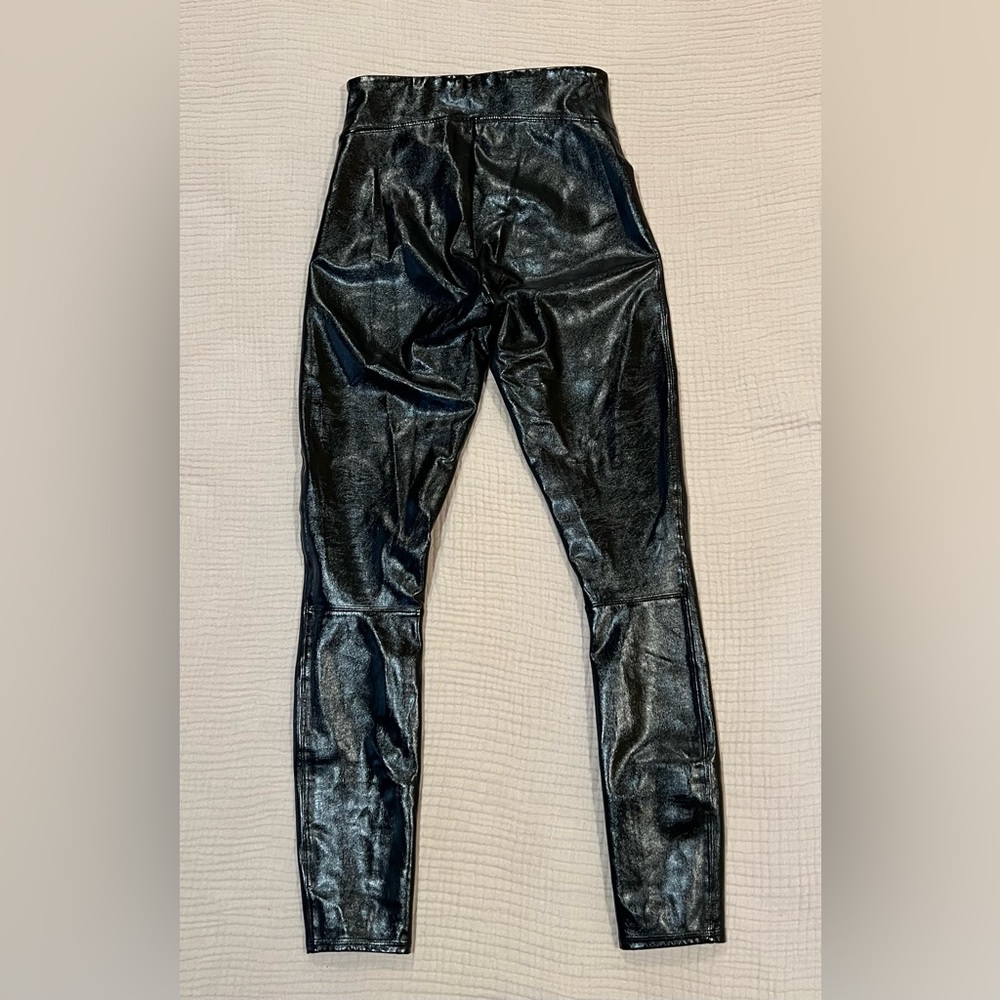 Spanx Faux Patent Leather Leggings Black XS - Picture 3 of 16